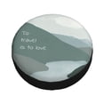thumbnail image 4 of LNWH Watercolor Mountain Landscape Art Pattern Waterproof Spare Tire Cover, Universal Spare Tire Wheel Covers 17 inch, 4 of 8