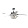 thumbnail image 5 of Pocra 49-inch Chrome Lighted Ceiling Fan with Crystal Basket Shade (remote controlled), 5 of 6