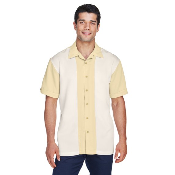 Harriton Men's Two-Tone Bahama Cord Camp Shirt - M575