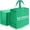 Green, variant on 50 Pieces Reusable Totes Bag Bulk Shopping Bags Non Woven Grocery handbag with Handles Foldable for Boutiques(Rose Red)