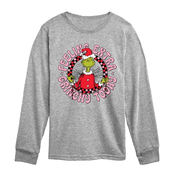 The Grinch - Extra Grinchy - Youth Boys Long Sleeve Graphic T-Shirt
