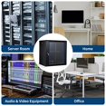 thumbnail image 3 of GloryStar Server Rack Cabinet, 6U/12U Carbon Steel with Glass Door, Cooling Fan Holes, Lock, All Accessories Included, Easy Install for Home and Office Network Setup, 3 of 7