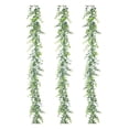 thumbnail image 1 of GOOHOCHY 3 piezas de plantas artificiales decorativas resistentes al desgaste, hojas colgantes, decoración de primavera para el hogar., 1 of 7