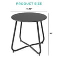 Grand Patio Outdoor&Indoor Steel Patio Side Table, Weather Resistant ...