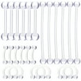 thumbnail image 1 of 24pcs Piercing Jewelry Tongue Rings Eyebrow Rings Nose Ring Body Piercing Jewelry, 1 of 8