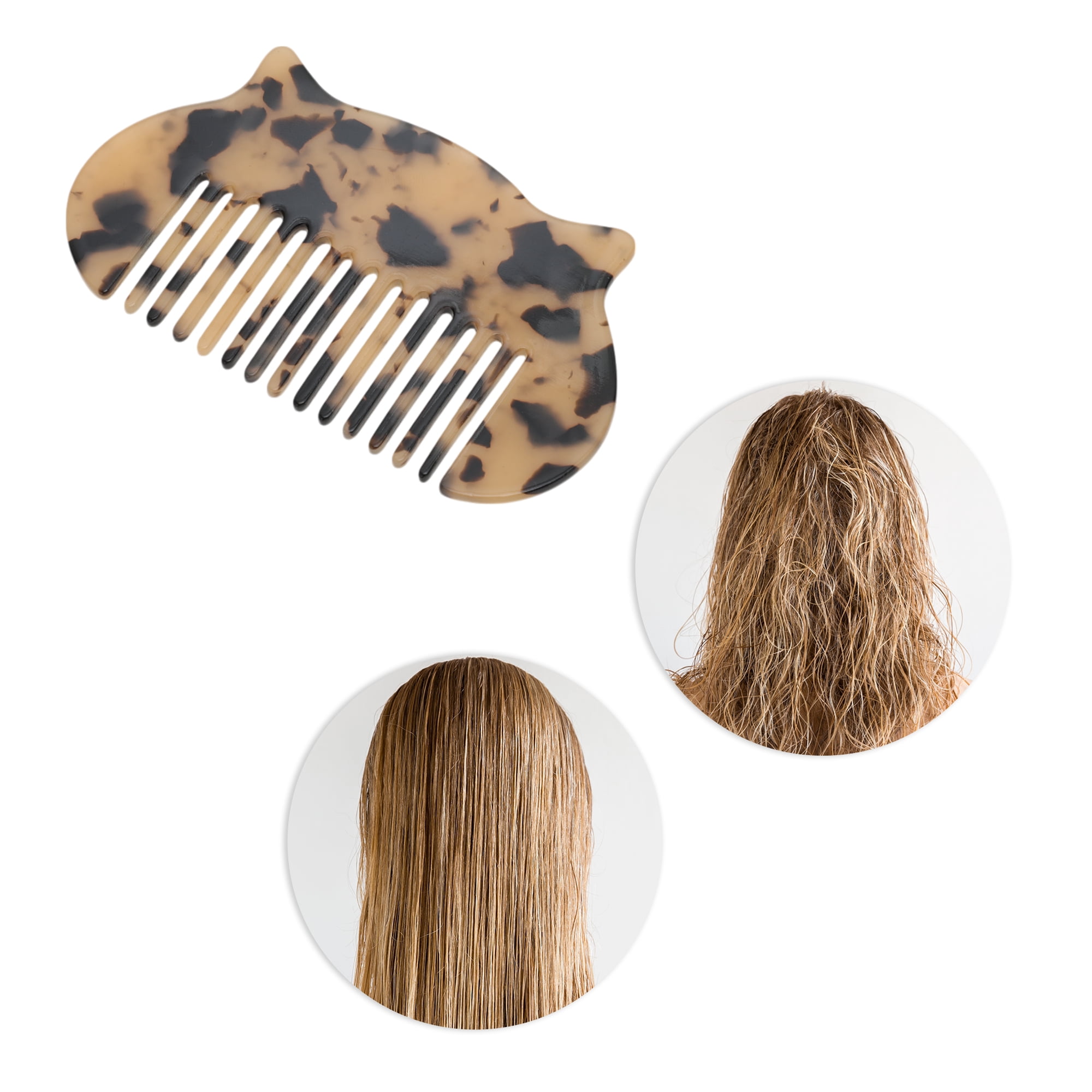 Unique Bargains 1 Pc Durable Cat Hair Comb Designed for All Hair Types Light Brown