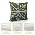 thumbnail image 4 of Nawypu  Pack of Christmas Decorative Snowflake Throw Pillow Covers Canvas Cushion Cases Holiday Decor Soft Pillowcases for Couch Sofa Bedroom Car（Army Green, ）, 4 of 5