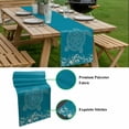 thumbnail image 5 of Turtle Turquoise Table Runner - 90 Inch Long, Kitchen Dining Table Runner Dresser Scarves, Coastal Ocean Boho Flower Retro Mottled Farmhouse Decor for Coffee Tables Wedding Party Banquet, 5 of 8