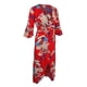 thumbnail image 4 of Vestido largo floral Zulema para mujer Rojo XL, 4 of 8