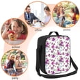 thumbnail image 5 of Lsque Violets Flowers Lunch Bag Lunch Box for Women Men Reusable Insulated Lunch Tote Bag,Leakproof Thermal Cooler Sack Food Handbags Case High Capacity, 5 of 9