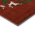 thumbnail image 4 of Addison Rugs Mayfield Washable Holiday Wreath Ruby Rectangle Rug, 1'8" x 2'6", 4 of 5
