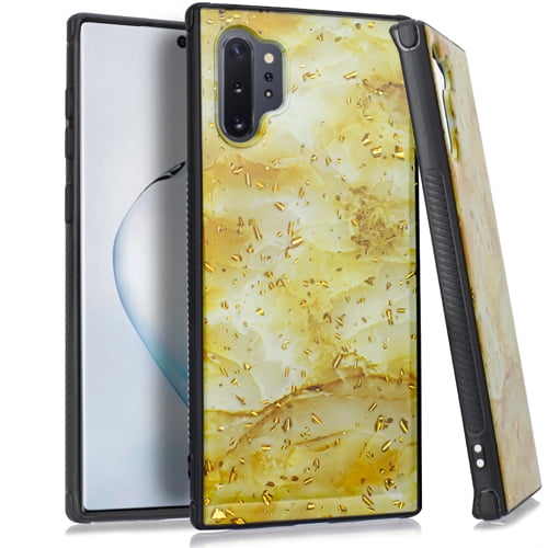 For Samsung Galaxy Note 10 Plus Case Wydan Hybrid Shockproof Slim Protective Gold Flake Phone
