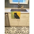 thumbnail image 2 of Summer Sunflowers Black Pit Bull Terrier Kitchen Towel, 2 of 5