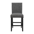 thumbnail image 6 of Global Furniture USA D1622BS Adult Mid Back Upholstered Bar Stools - Set of 2, Gray, 6 of 9