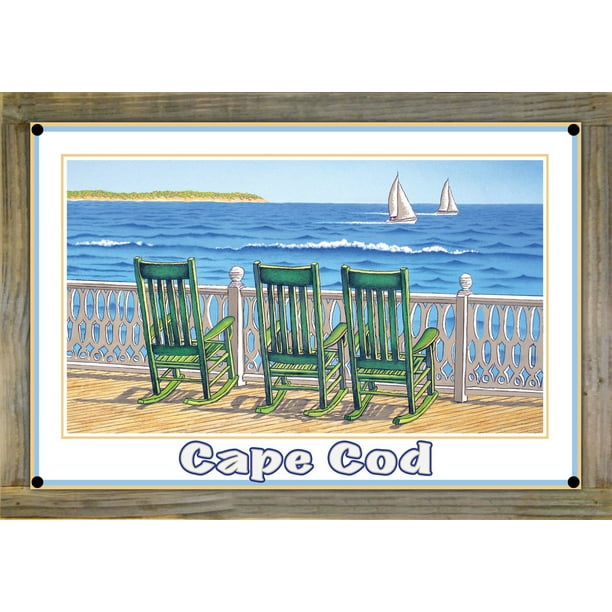 Cape Cod Upper Deck View Metal Print On Reclaimed Barn Wood By David Linton 12 X 18 Walmart Com Walmart Com