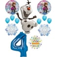 thumbnail image 2 of Frozen 4th Birthday Party Supplies Olaf, Elsa and Anna Balloon Bouquet Decorations Blue #4, 2 of 7