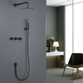 thumbnail image 3 of Three Cross Handles Shower Kit, Complete Shower System with Rough-in Valve, 3 of 5