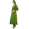 thumbnail image 2 of Bimba Women's Cotton Smocked Waist Long Casual Maxi Dress, 2 of 7