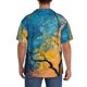 thumbnail image 3 of Balery Abstract Night Sky Tree Camisa Casual de Manga Corta con Botones para Hombre, Texturizada, Estilo Cubano, para Playa, Verano-3X-Large, 3 of 5