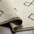 thumbnail image 5 of Surya Beni shag BSH-2314 79 x 108" Rectangle Fabric Rug in Black and Cream, 5 of 8