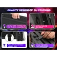 thumbnail image 2 of DJ Facade Booth Table 40" x 20"-Portable with Black&White Lighting Scrims Flat DJ Booth Panel-Black Metal Frame with 2 Extra Wheels for Show, Party, 2 of 12