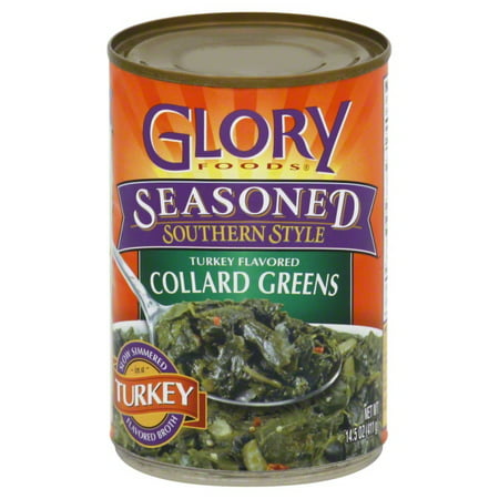 Glory Foods Seasoned Southern Style Turkey Flavored Collard Greens, 14.5 (Best Way To Cook Frozen Collard Greens)