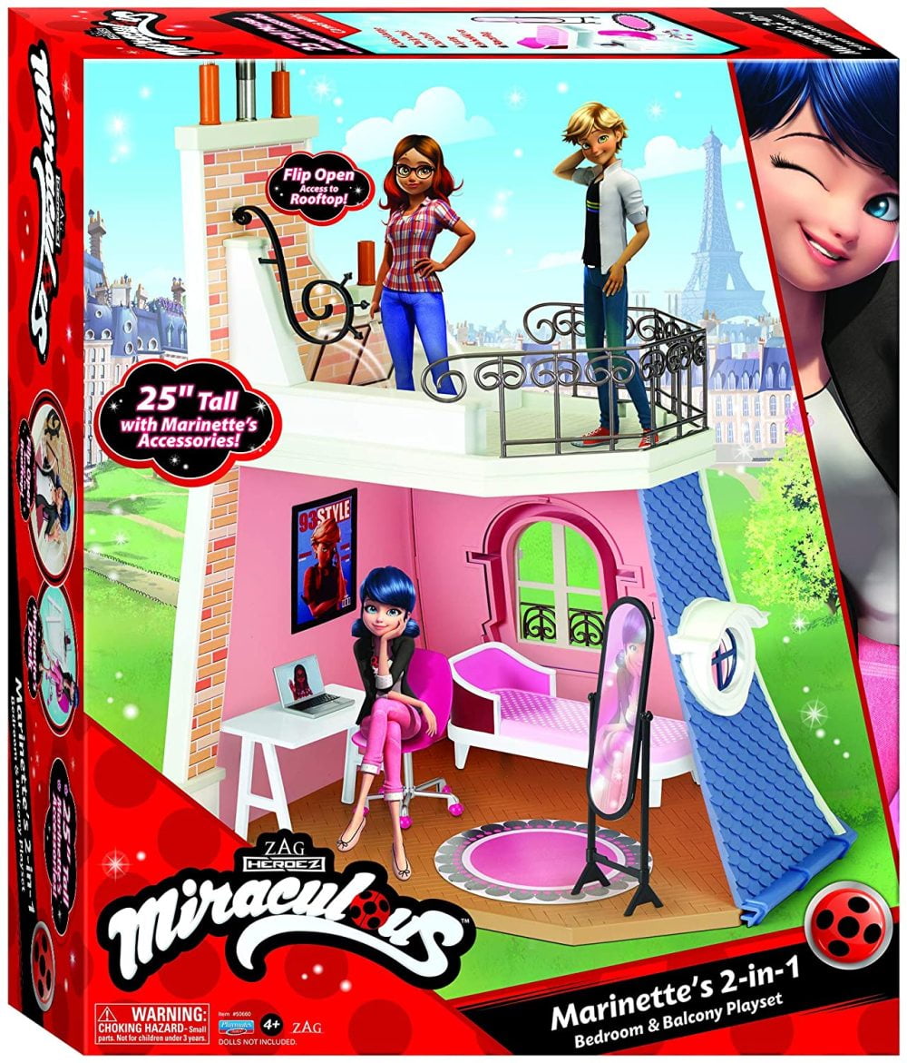 Buy Miraculous Ladybug Marinettes 2-in-1 Bedroom and Rooftop Playset by