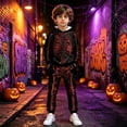 thumbnail image 2 of QTSHPN Halloween Kids Skeleton Hoodie Cozy Trick or Adventures Party Wear Sweatshirt Boys, 2 of 5
