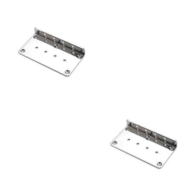 ZLight Guitar Bridge Baseplate Guitars Plate Handheld Replacement Accessories Universal Compatible Electric Bass Parts Silver 2Set