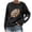 Black, variant on Qingpeng Womens Sweatshirts Fashion Leopard Football Print Pullover Fall Trendy Long Sleeve Crew Neck Tops