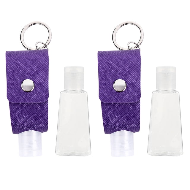 EeaseMX 2 juegos de botella desinfectante portátil y funda para botella, bolsa de almacenamiento de PU para botella de perfume