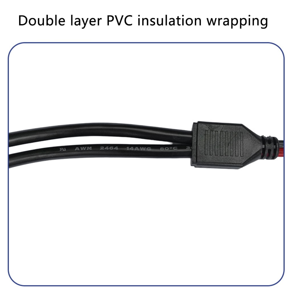 Zeiwohndc XT60 to Double DC7909 Female Extension Cable for Solar Energy Systems