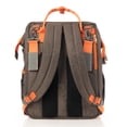 thumbnail image 3 of Mochila Pañalera ISADEN para bebé con cambiador cuna, color Gris-Naranja, 3 of 7