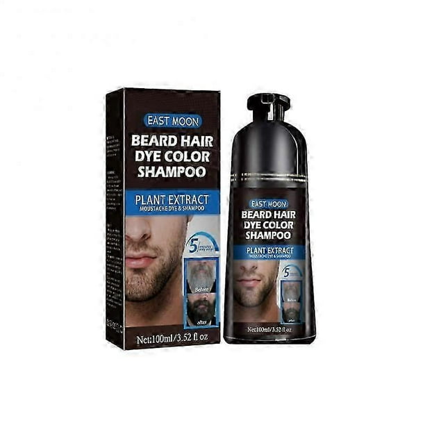 Quick Color Nature Black Hair Dye Reduce White Beard Color Mild Beard Shampoo Hair Care Colorant Instant Hair Dyeing 100ml