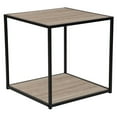 thumbnail image 1 of Midtown Collection Sonoma Oak Wood Grain Finish End Table with Black Metal Frame, 1 of 3