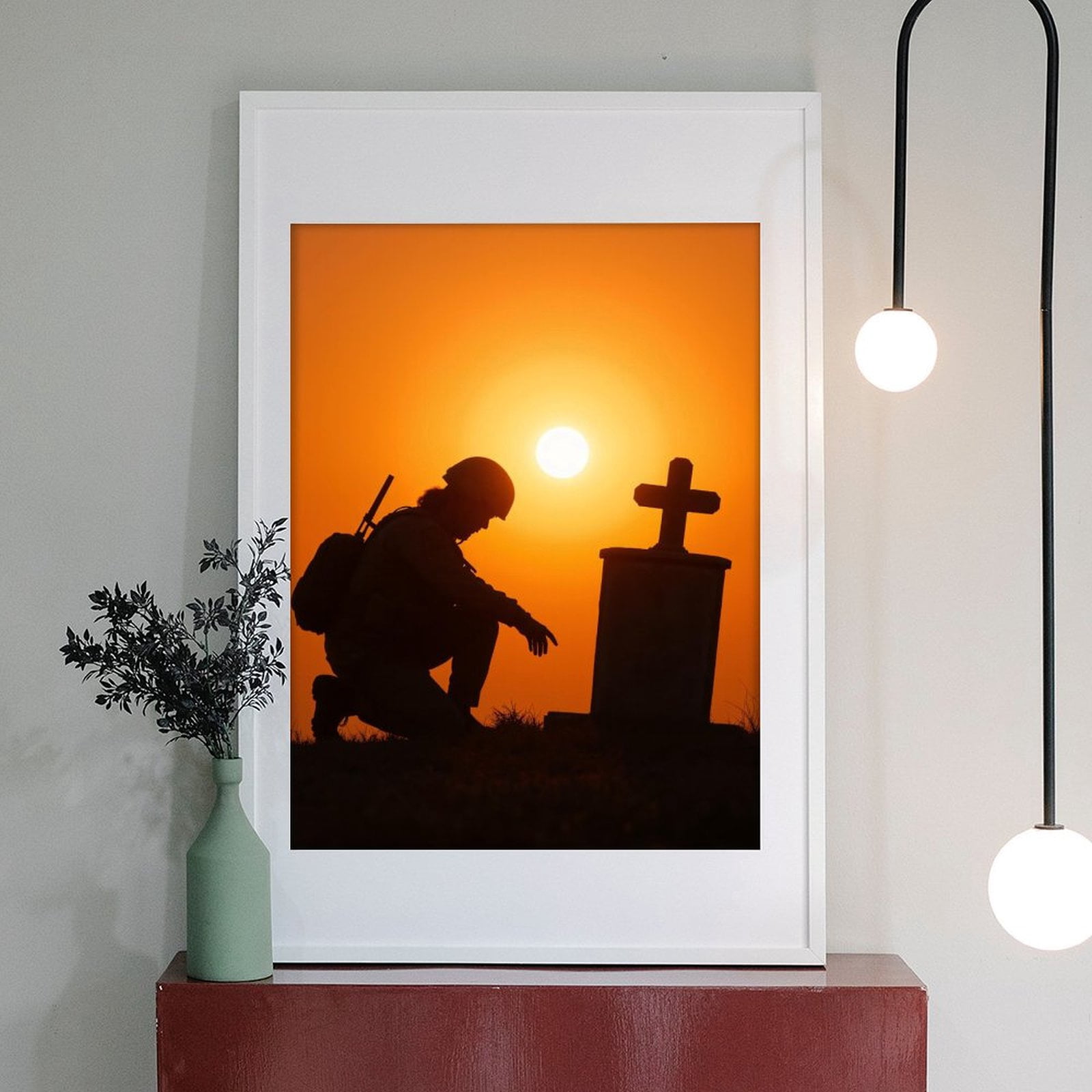 Diamond Art Kit for Adults, Soldier Sunrise Reflection Memorial Diamond Painting for Adults Beginners, 5D DIY Diamond Art Painting Kits, Colorful Diamond Painting Craft for Home Decor 12x16