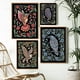 thumbnail image 3 of Pintura en lienzo de arte Retro, cuadro de insecto, murciélago, pavo real, pájaro, miel, abeja, polilla, camaleón, Possum, Rana, póster, imagen para habitación de niños, decoración de pared del hogar, 3 of 4