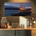 thumbnail image 1 of Porte Dorée avec Illumination Nocturne - Impression sur Toile Pont Maritime, 1 of 3