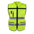 thumbnail image 4 of Chaleco reflectante de seguridad para adultos, ropa de trabajo para senderismo, al aire libre Amarillo fluorescente, 4 of 8