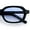 Black - Blue, variant on Hipster Narrow Oval Hustler Pop Color Lens Mid Temple Sunglasses Black - Blue
