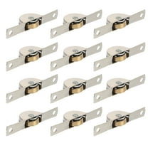 ROSENICE 12pcs Sliding Door Window Roller Metal Single Wheel Wardrobe Cabinet Sliding Pulleys