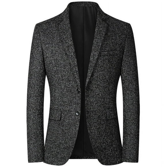 Chaqueta de traje para hombre, informal, de primavera, fina, para hombre de mediana edad, chaqueta vaquera sencilla, práctica chaqueta vaquera para papá, que no necesita planchado