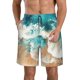 thumbnail image 1 of Balery Ocean Wave Crash Traje de Baño Estilo Hawaiano para Hombre, Shorts de Secado Rápido con Bolsillos-XX-Large, 1 of 6