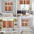 thumbnail image 6 of Farmhouse Burnt Orange Brown Kitchen Curtains Sets for Windows 36 Inch Length, Vintage Wooden Rod Pocket Window Treatments Tier Curtains and Valances Set for Bedroom/Bathroom, 6 of 8