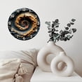 thumbnail image 6 of Artistic Spiral Wall Clock Home Decor Unique Design 10-Inch Silent Wooden Wall Clock, Battery Operated (AA Batteries Not Included), Artistic Home Decor, 6 of 7