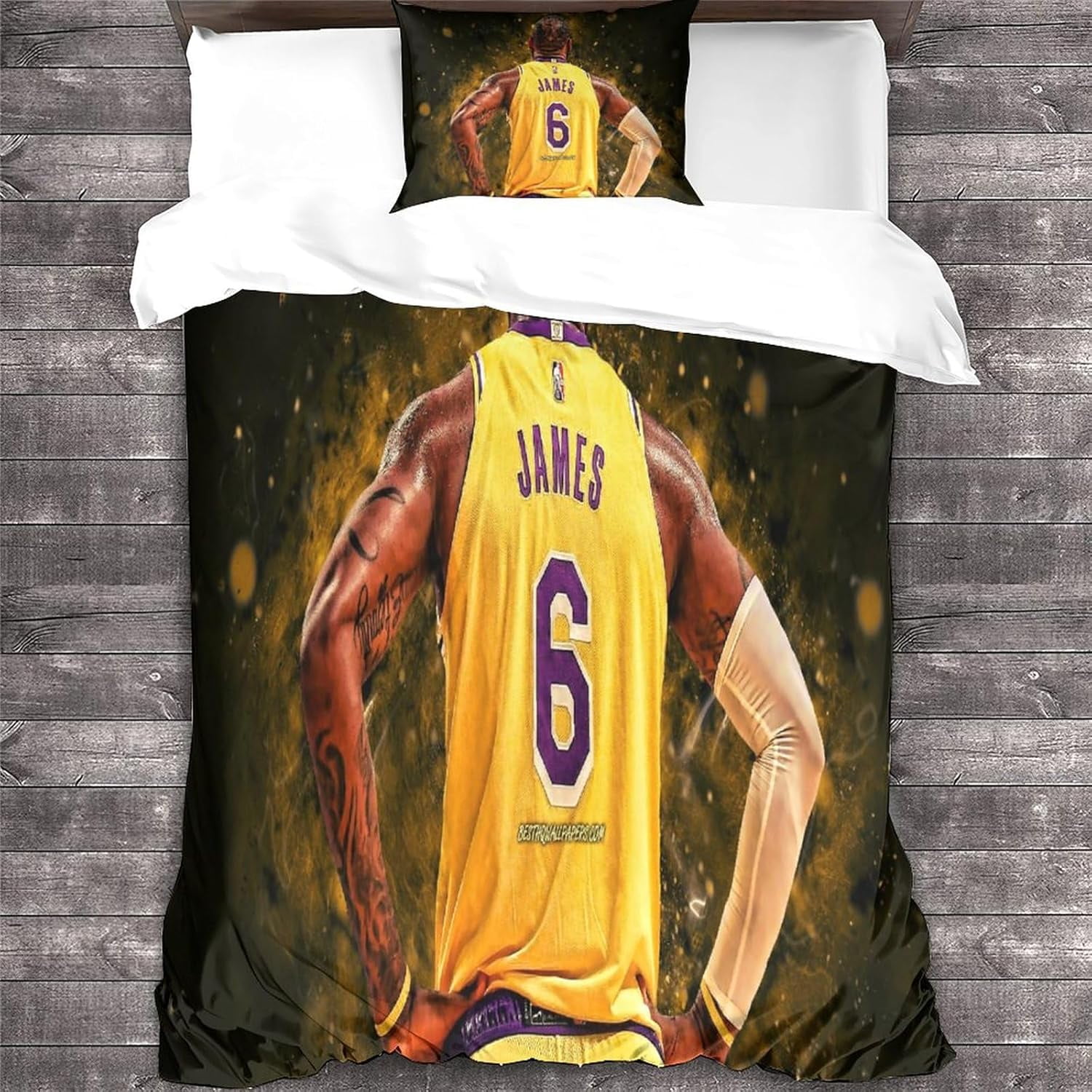 Housse de Couette Pcs Lebron James, Taie d'Oreiller Imprimée 3D