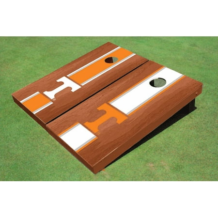University Tennessee Rosewood Alternating Long Stripe Cornhole Boards
