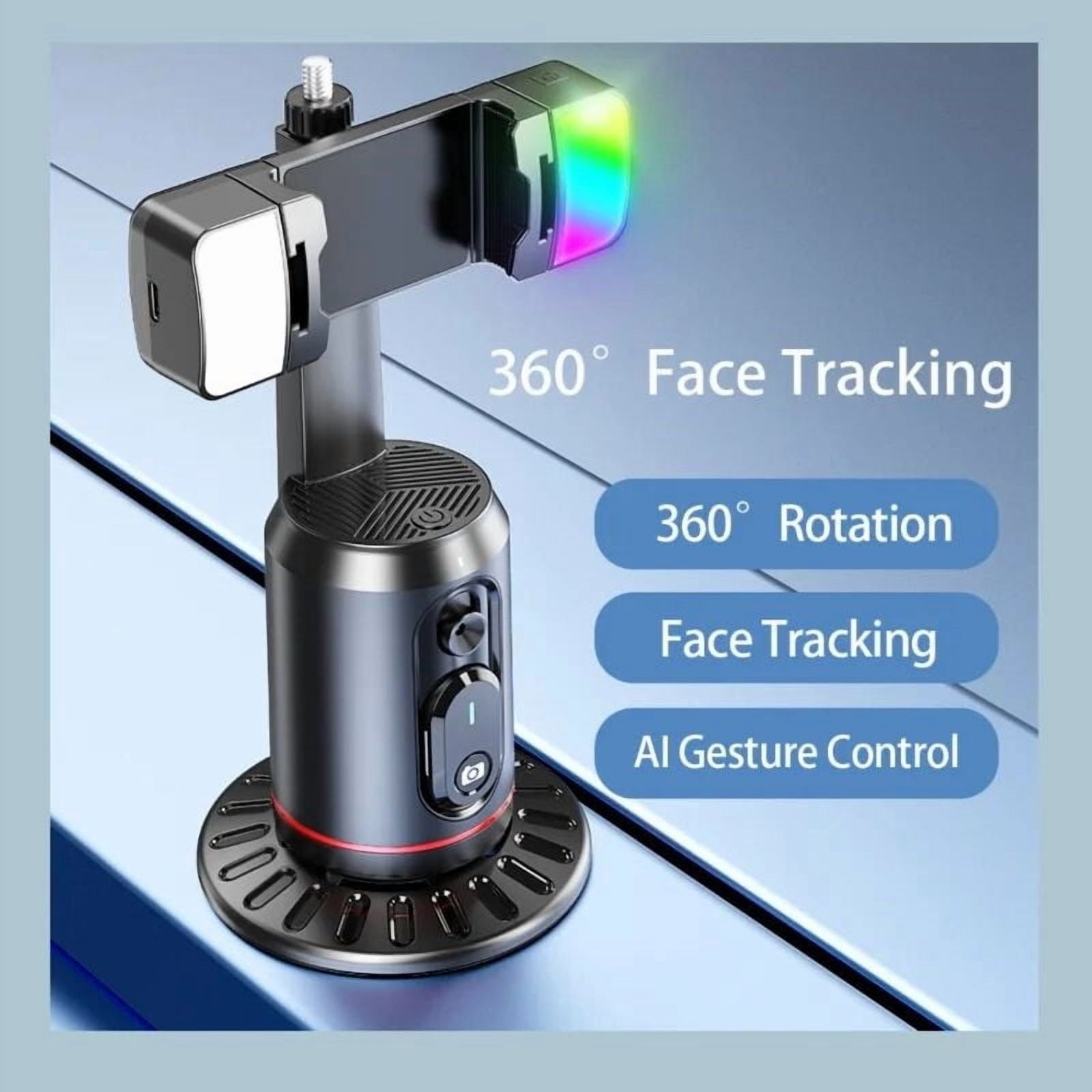 FANGTUOS IQ02 gimbal stabilizer tripod selfie stick with light for face tracking, equipped with Bluetooth remote control
