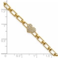 thumbnail image 5 of 14K Polished Complete 1/6 carat Diamond Heart Cluster Fancy Link 7 inch Bracelet with 1 inch Extender, 5 of 5