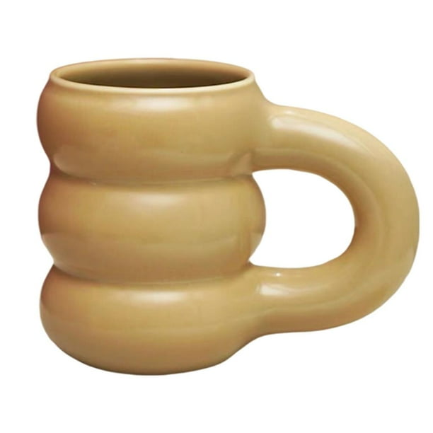 Taza Regalos Taza de Café Taza de Agua Decorativa Taza de Jugo con Forma de Neumático con Personalidad Amarillo cremoso